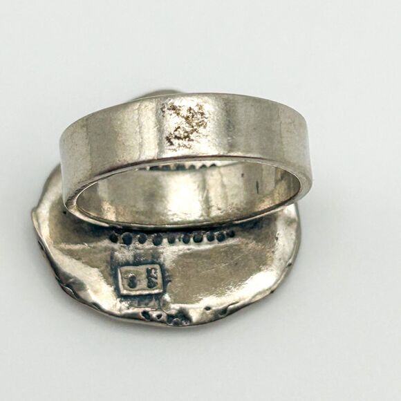 Fleur-De-Lis Coin 925 Sterling Silver Ring Size 8.75 - Picture 5 of 9